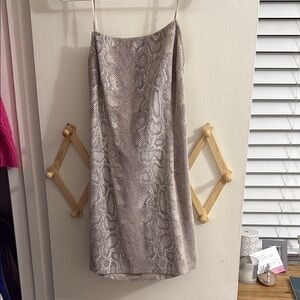 Snake Print fitted mini dress